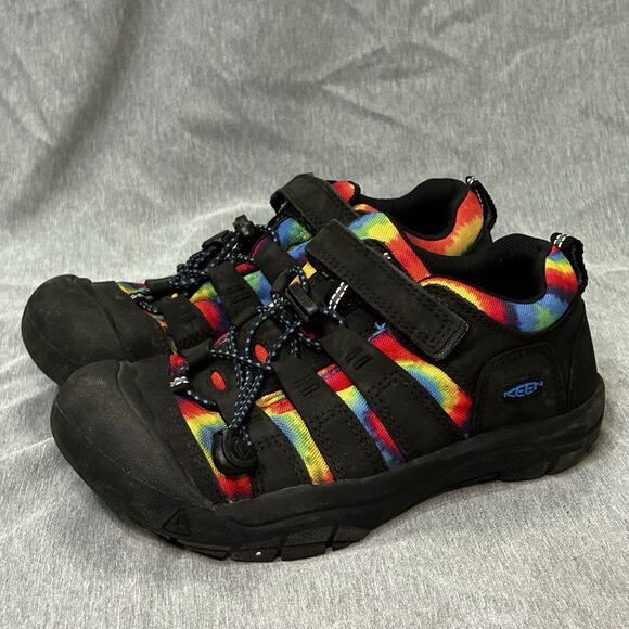 Keen Kids Size 3 Unisex Newport Black tie Dye Athletic water hiking Shoes - Picture 6 of 16